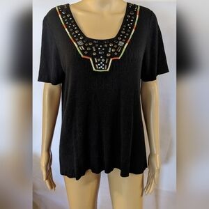 Pre-owned Requirements short sleeve black shirt size extra large, TH